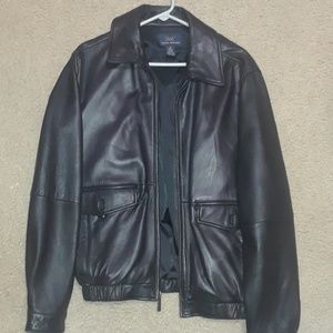 Brooks brothers leather jacket
